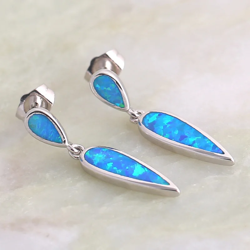 JLE1339 Delicate Water Drops Gentle wind Opal Beautiful Mutil-color Zircon Earrings Ladies Fashion Jewelry