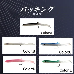 MUKUN-ثعبان البحر شاد إغراء الصيد ، طعم ناعم مع مجموعة خطاف حاد ، جهاز صيد باس ، طعم ناعم ثقالة ، متذبذب ، 115 مم ، 4 جرام ، 5 قطع أفضل 8 عوامل باس مبيعا 5 سلاسل - رقم 4