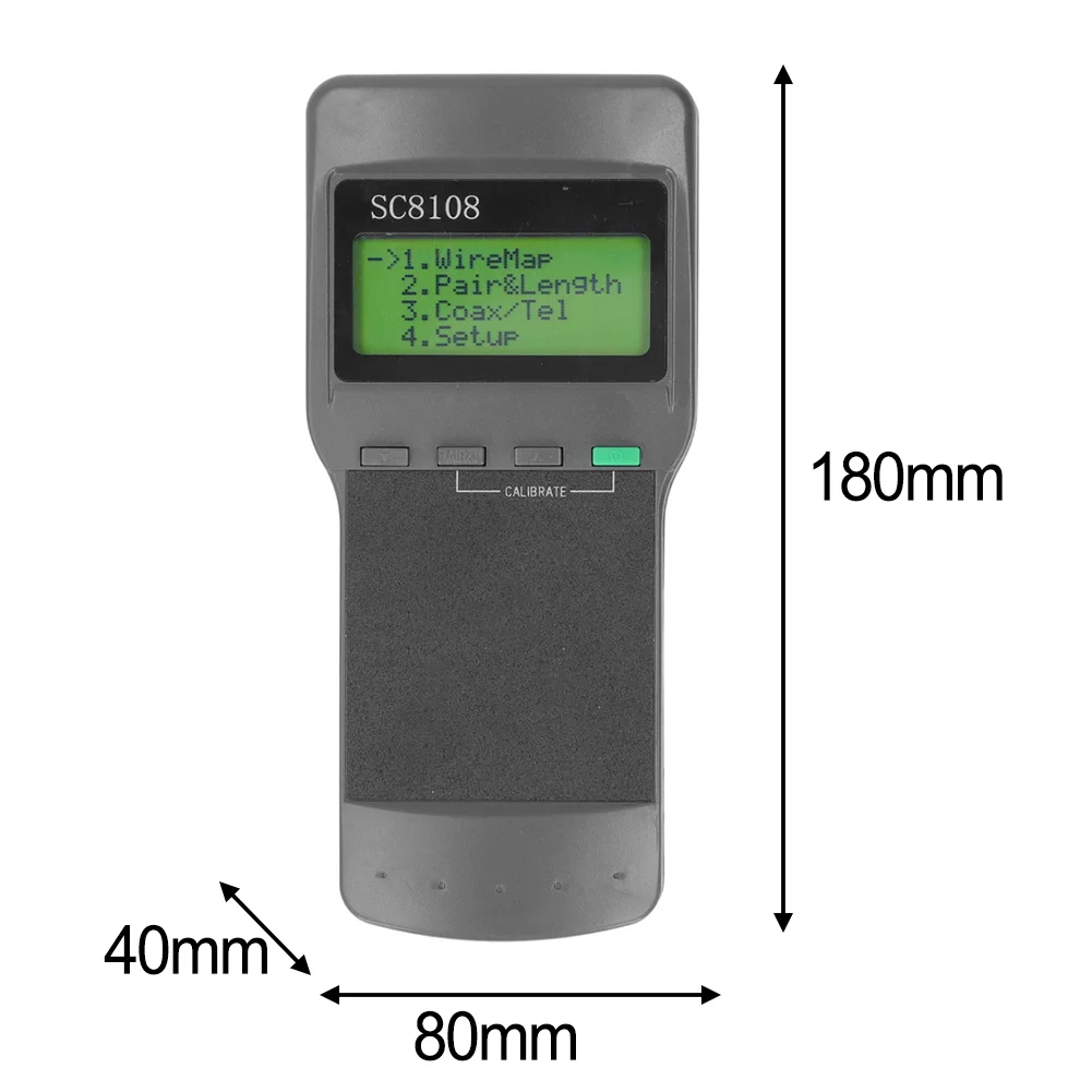 SC8108 Network Cable Tester Breakpoint Detector For For RJ45 Pairing Device With Audible Prompt 1350M Range Gray ABS Tool