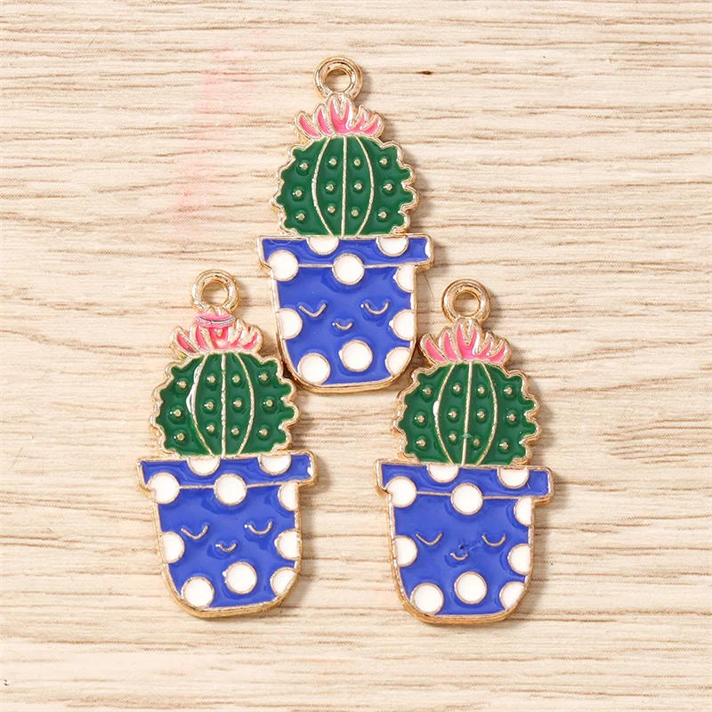 Tusember 10 Stück niedliche Anhänger Alpaka-Kaktus-Charms für DIY-Ohrringe, Armbänder, Halsketten, Schmuckherstellung, handgemachtes Basteln – Detail 3