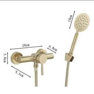 Tuqiu-Wall Tap for Bathroom Tap, Brushed Gold, Bath and Shower Mixing Taps, Hot and Cold Main Main Sales Tap Bathroom Luxury - №3
