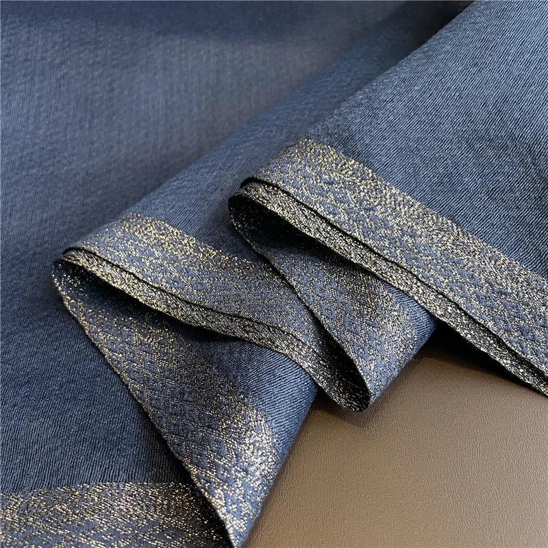 Modischer Luxus Einfarbiger Langer Seidenschal für Damen Weicher Glatter Schal Kopftuch Hijab Outdoor-Schal Langer Umhang Strandtuch – Detail 12