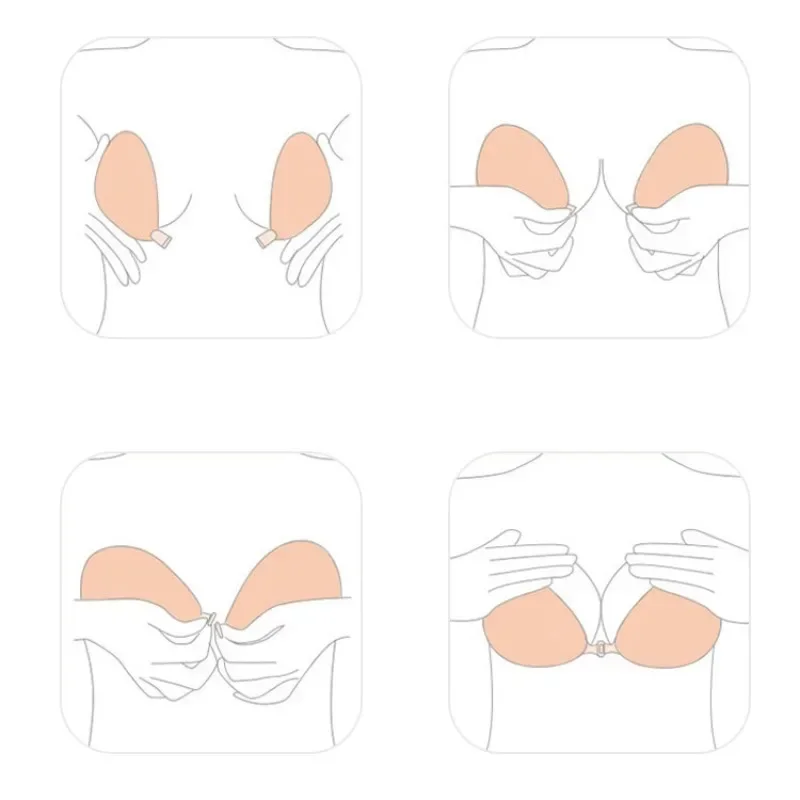 New Transparent Self-Adhesive Silicone Chest Stickers Invisible Push Up Sexy Strapless Bras for Women Sticky Wedding Bikini Bra