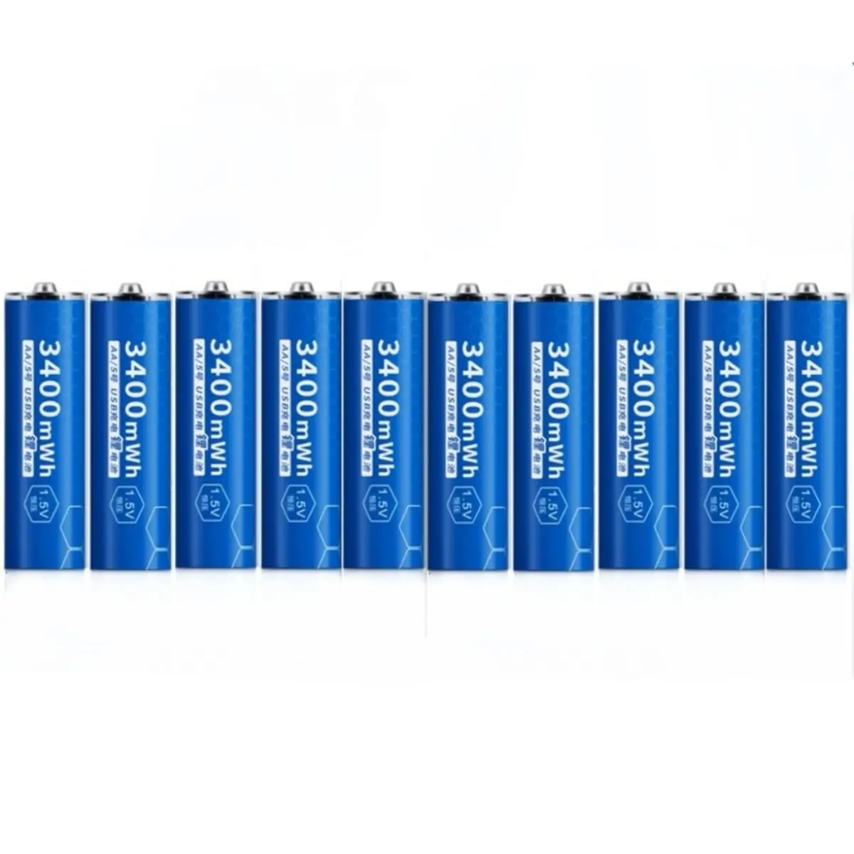 

10pcs/lot New 1.5v 3400mWh AA rechargeable battery USB AA rechargeable lithium battery fast charging via Micro USB cable