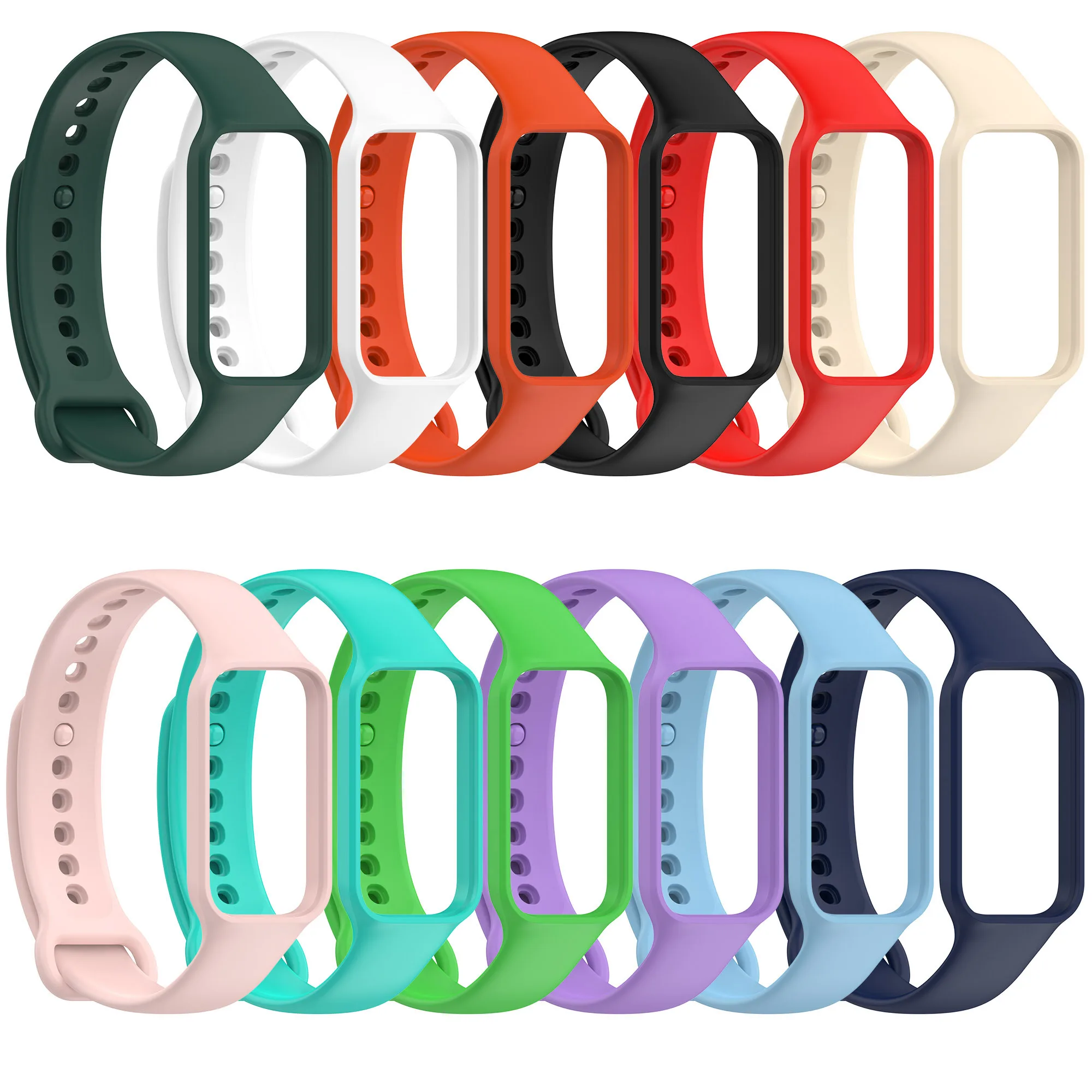 Redmi için bant 2/Xiaomi Band 8 aktif kayış ve koruyucu kılıf Redmi Band2 için silikon spor kordonlu saat bilezik Watch Band correa