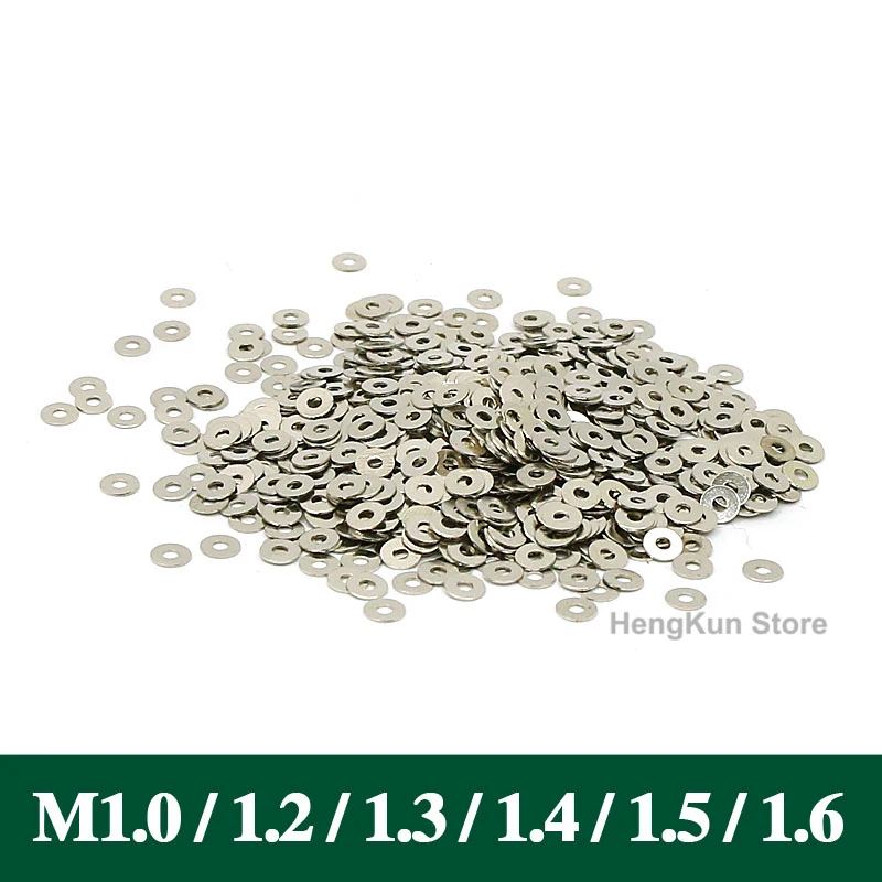 100 pz M1.1 M1.2 M1.3 M1.4 M1.5 M1.6 M1.7 Micro piccola guarnizione piatta Rondella perfetta per la decorazione domestica, riparazione in fabbrica, cucine