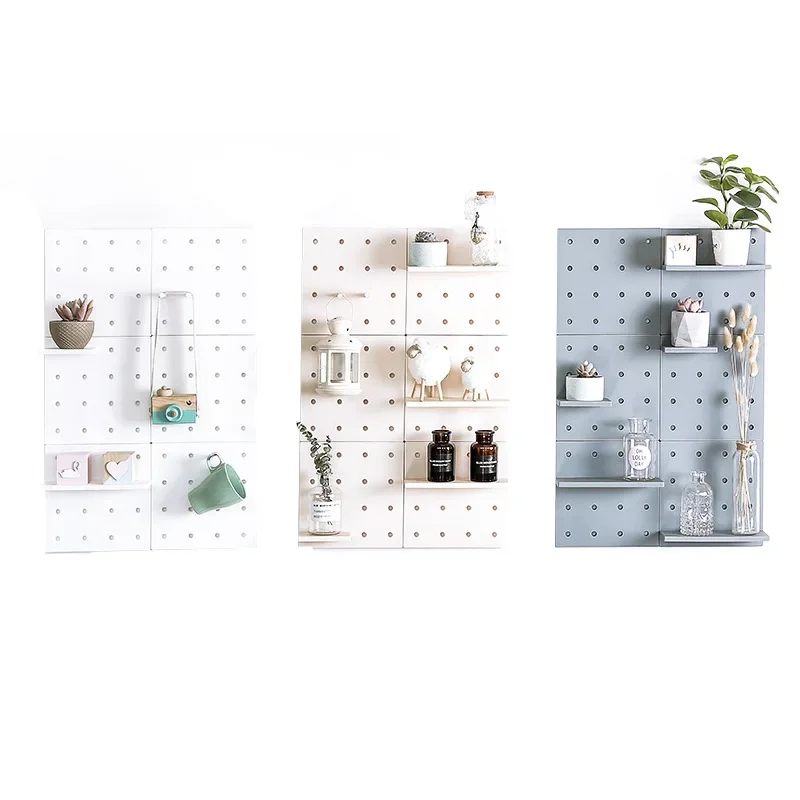 Plastic Perforated Board Storage Living Room Kitchen Bedroom Partition Wall Wall Hanging Wall Shelf Beautiful Practical Fashion