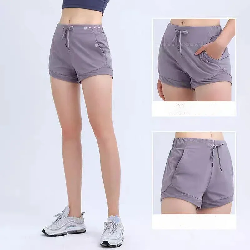 

Шорты для йоги Lemon Tummy Control, капри для женщин с карманами для телефона, шорты для бега с сетчатой строчкой, 4-сторонние шорты из эластичной ткани