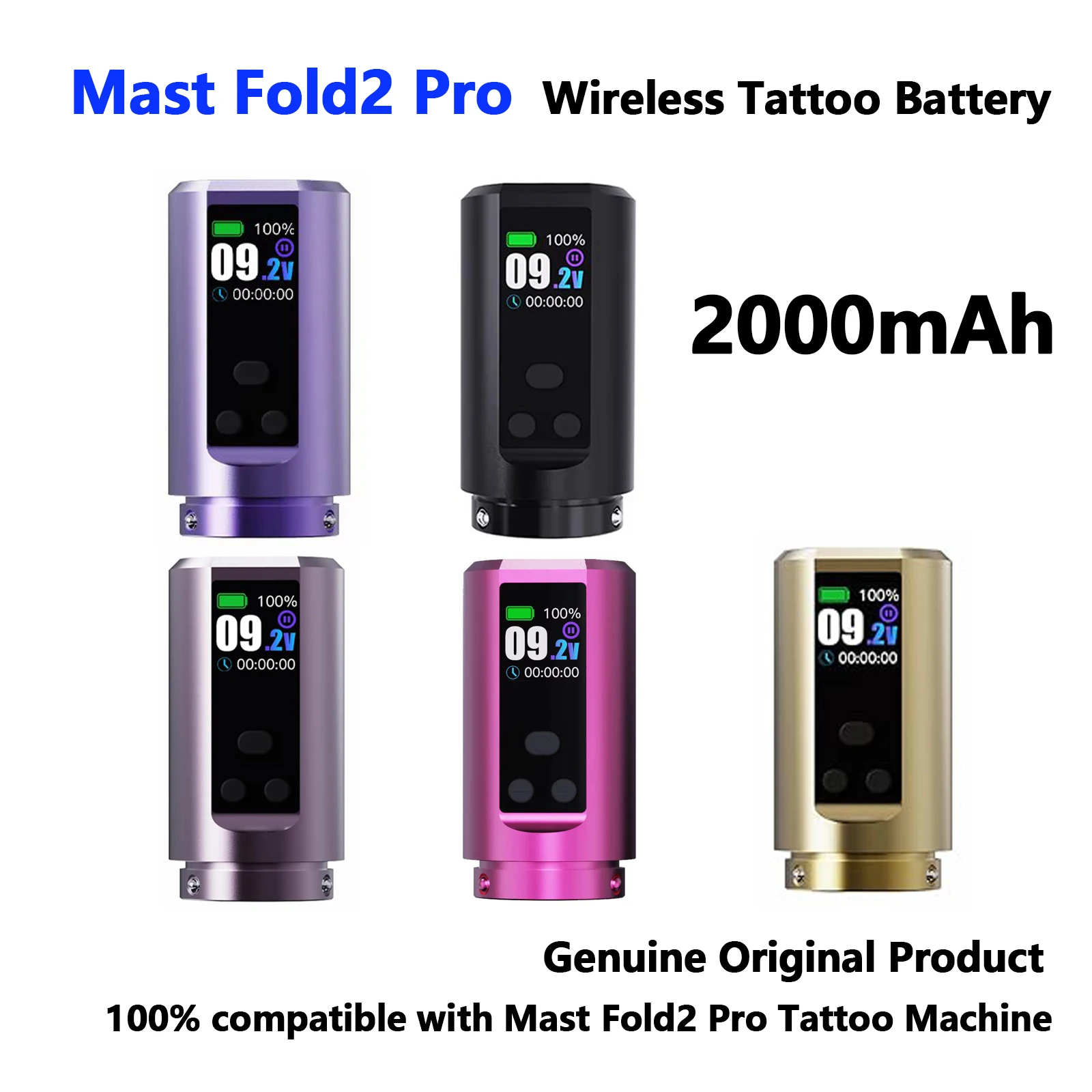

Беспроводной аккумулятор MAST Tattoo Power Supply, оригинальный, совместимый с батареями Mast Fold2 Pro, Flip 4 Pro, P60, P40.