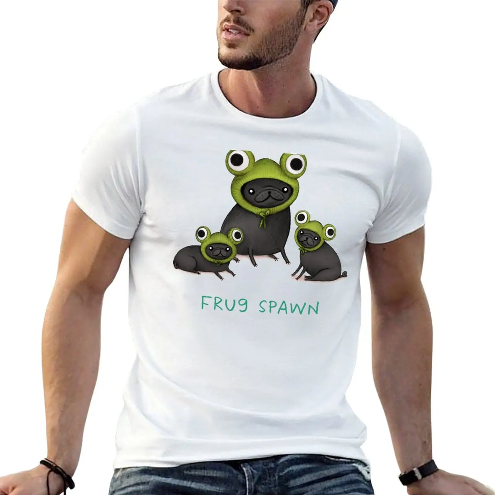 Camisa Spawn Camiseta de algodón de gran tamaño anime Frug 100% camisetas de hombre