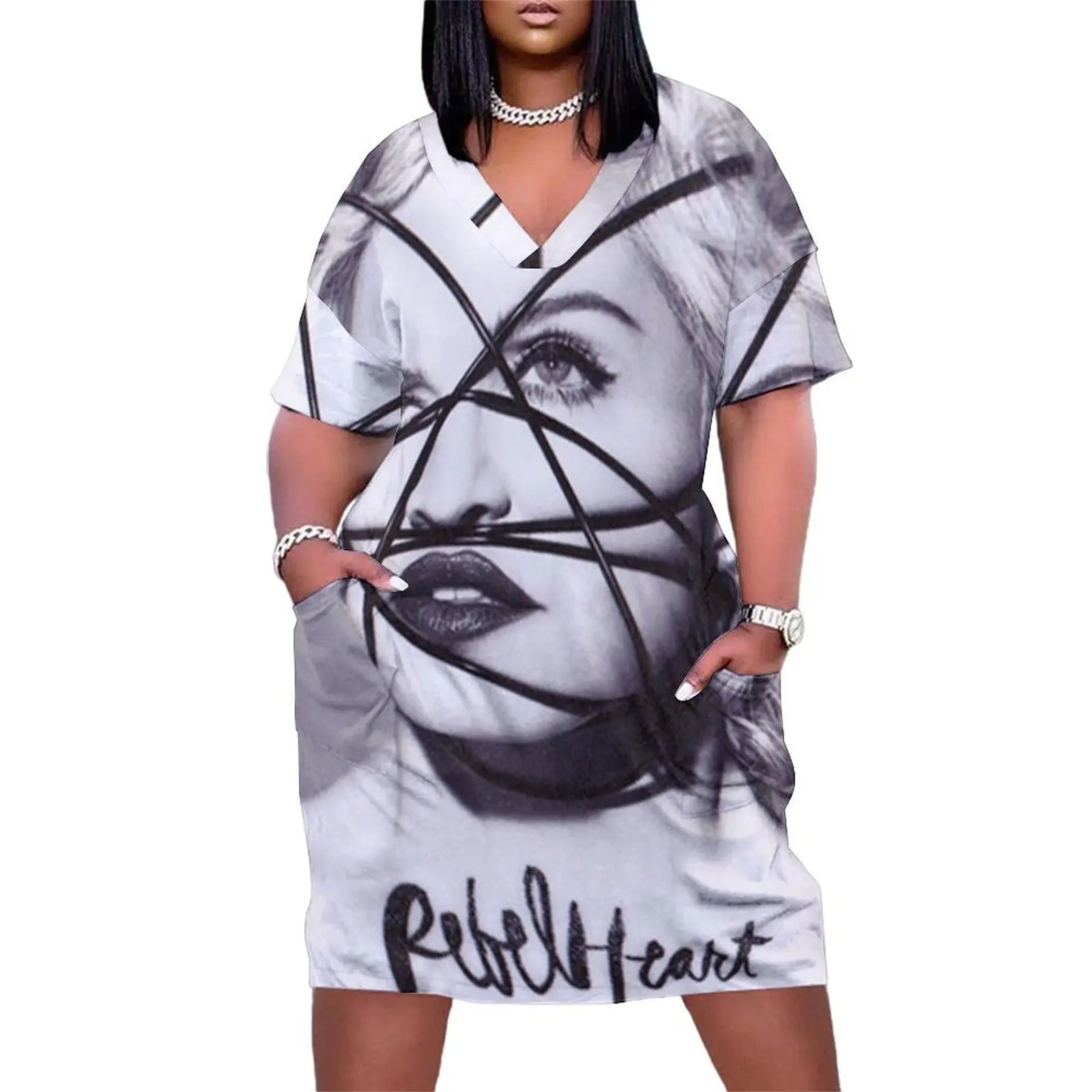 

The Epitomes of Beauty Loose Pocket Dress dress for women prom dress