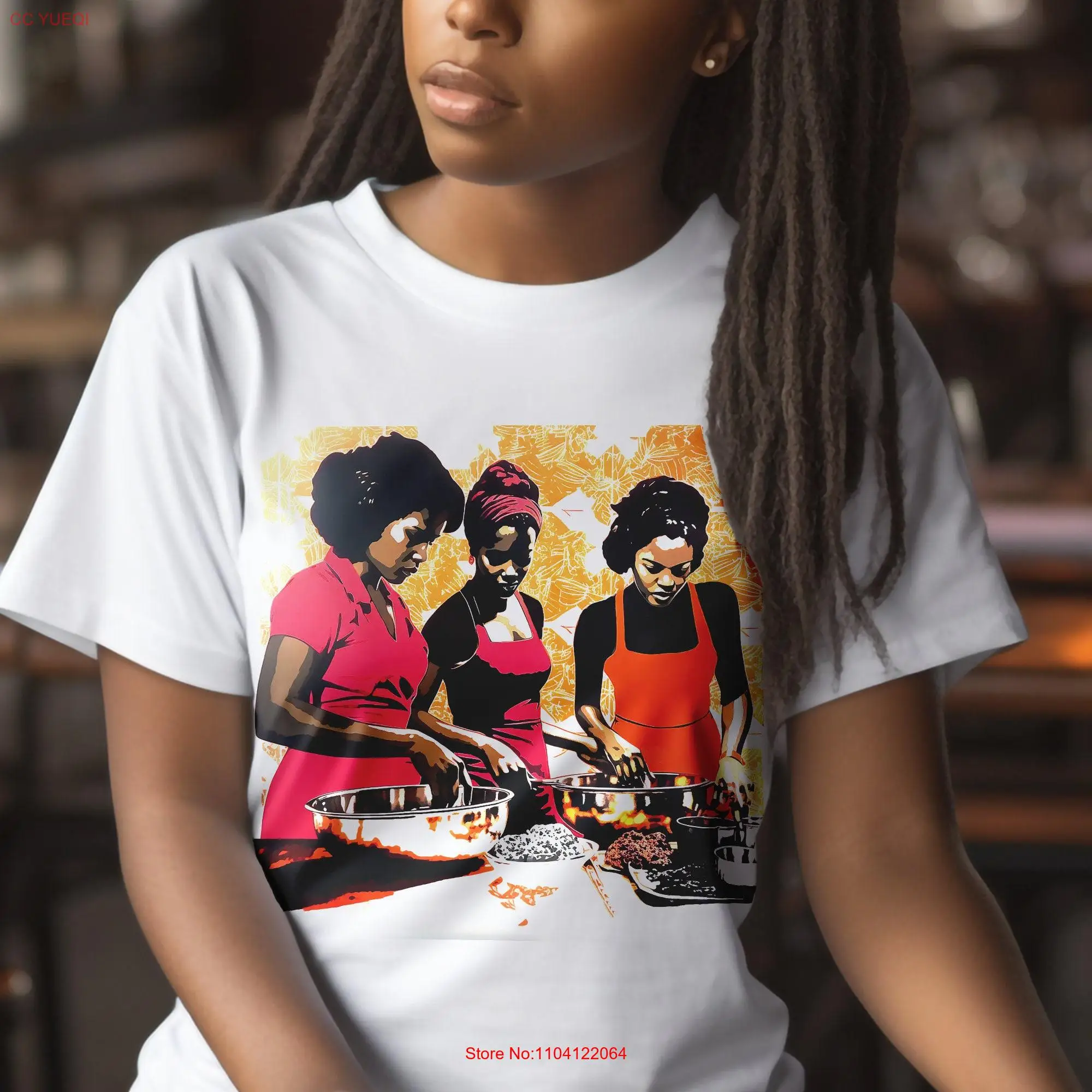 Black Women Cook T Shirt Foodie African American Holiday Meal Prep Home Chefs Brown Skin Girls Kitchen