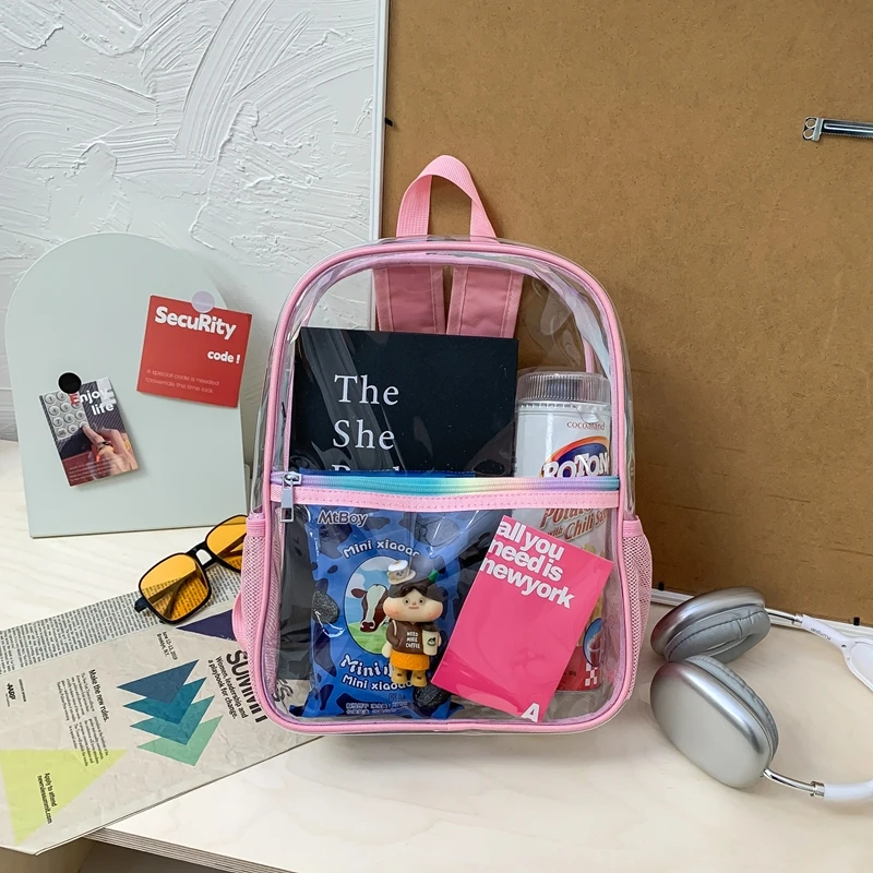 

Korean Style Design Sense Transparent Backpacks 2026 New Trend Versatile Fashion Bags Travel Jelly Casual Backpack Mochila