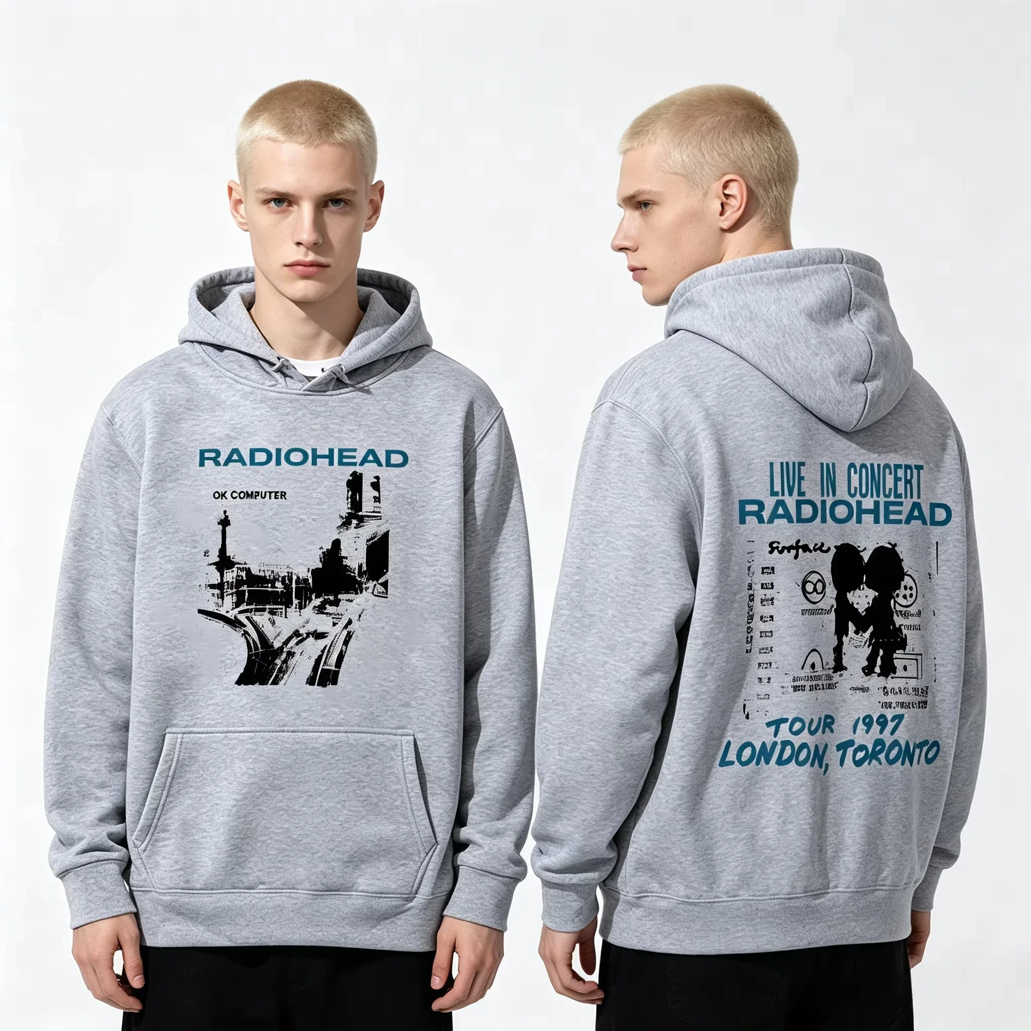 2026 Vintage City Building Concert Poster Hoodie Unisex Retro Streetwear Pullover