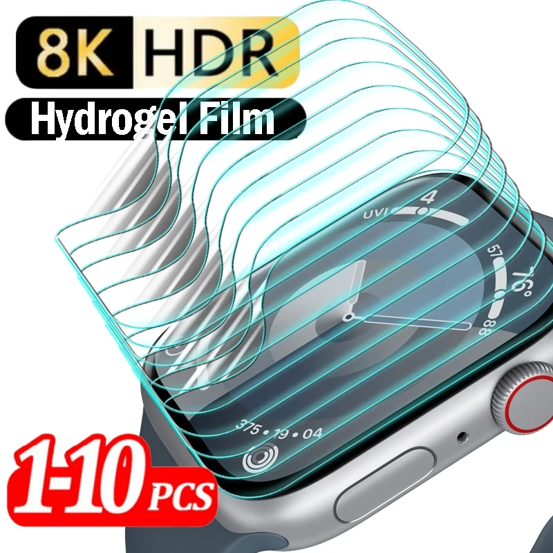 1-10Pcs Soft Screen Protectors For Apple Watch Series 9 41mm 45mm iWatch Ultra 2 49MM Hydrogel TPU Film For iWatch 9 41/45mm