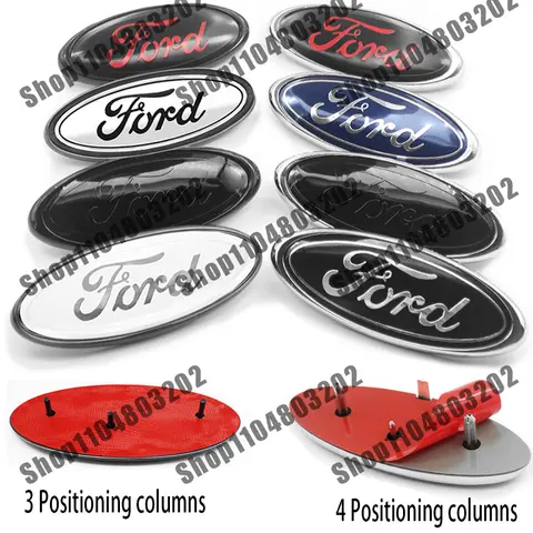 145mm 223mm 자동차 로고 배지 전후면 그릴 후드 보닛 트렁크 엠블럼 포드 F150 F250 몬데오 포커스 퓨전 MK2 MK4 액세서리