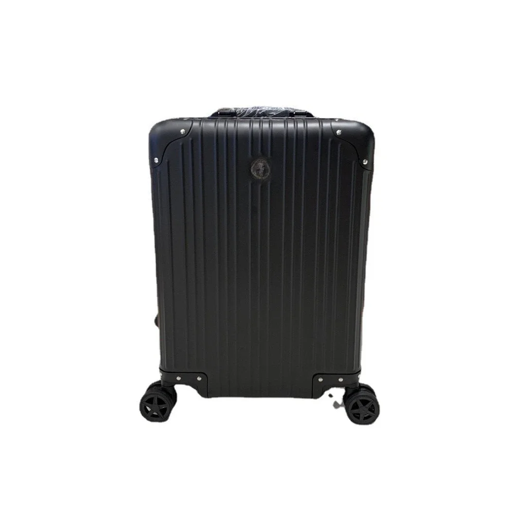 

Aluminum magnesium alloy boarding case leather case universal wheel solid color uppe class metal