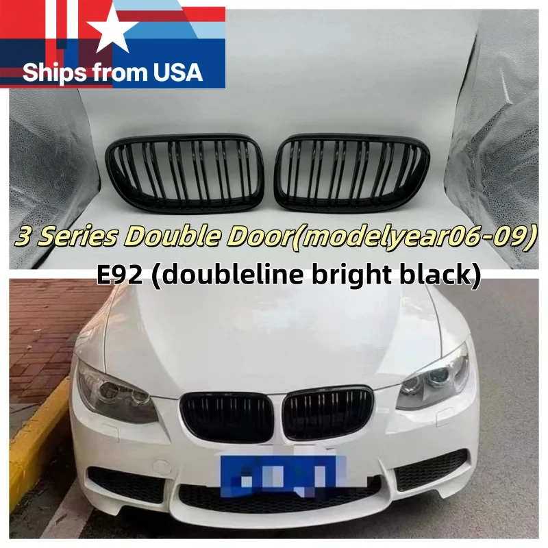 

The bright black for BMW 3 Series E92 335i 2006-09 doublelayer flat mesh grille is suitable for the Coupefront air intake grille