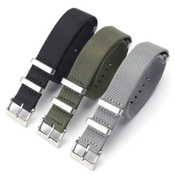Smooth Nylon Watch Band 20mm 22mm Wristband Premium Nylon Single Pass Strap Adjustable 1.9mm Thickness Fabric Watch Strap