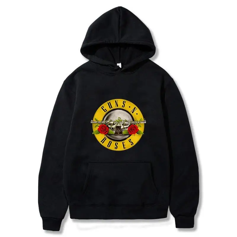 2024  vfb stuttgart Men Guns N Roses Printed Hoodies Cotton Hard Rock Band And Women Pullover Hip Hop Music Clothing