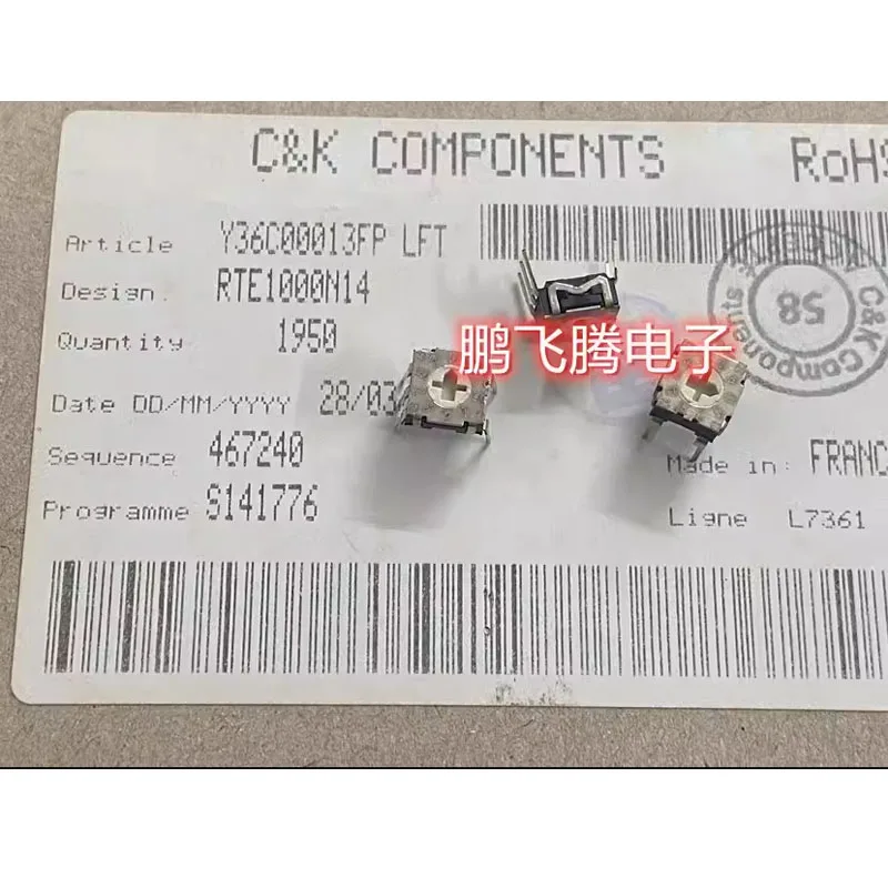 1 pz/lotto importato RTE1000N14 0-9/10 cifre rotary toggle code switch spina diretta 5 pin codice positivo