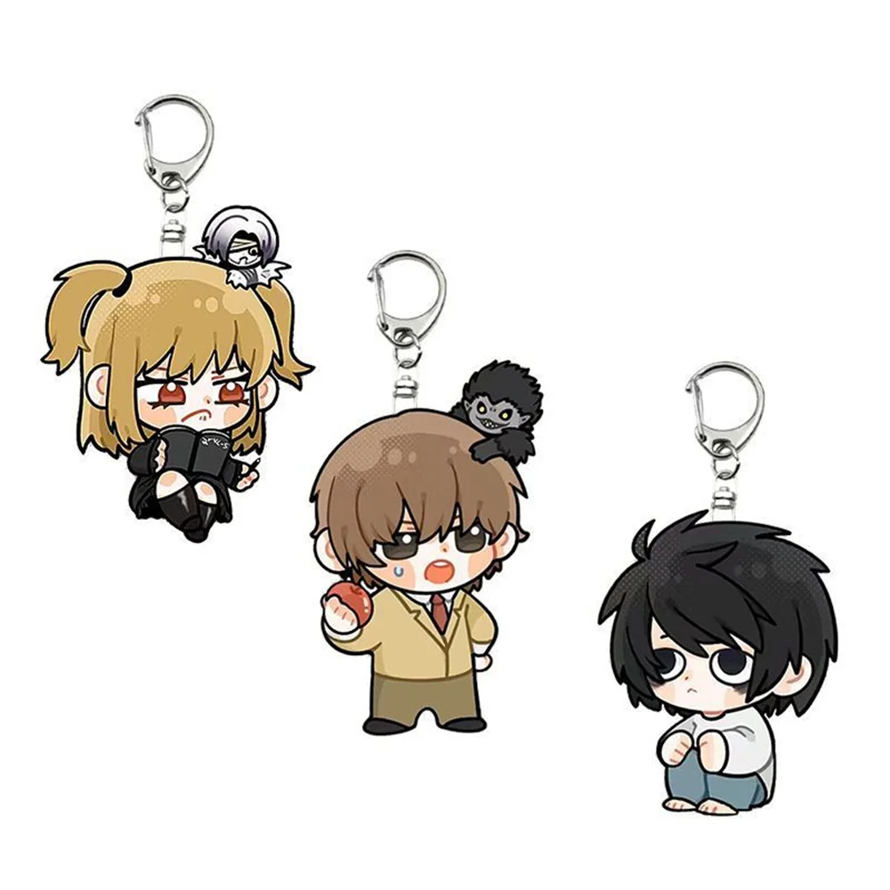 

6CM Charm Anime Death Note Acrylic Keychain Model Cosplay Characters Ornament Accessories Goods Collection Gifts