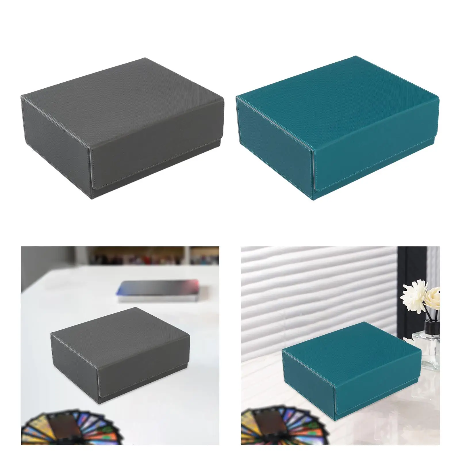 

Trading Card Storage Box Holds 1800+ Cards Magnetic Closure Card Deck Case