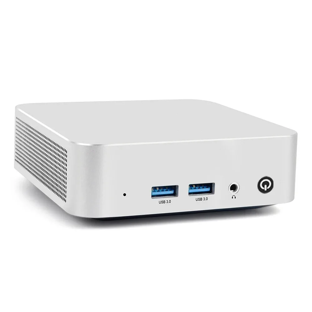 SZBOX W6 Mini PC Intel N3700/N3710 Quad Core Fanless Dual HDMI 4K Gigabit LAN Desktop Computer for Office Business HTPC