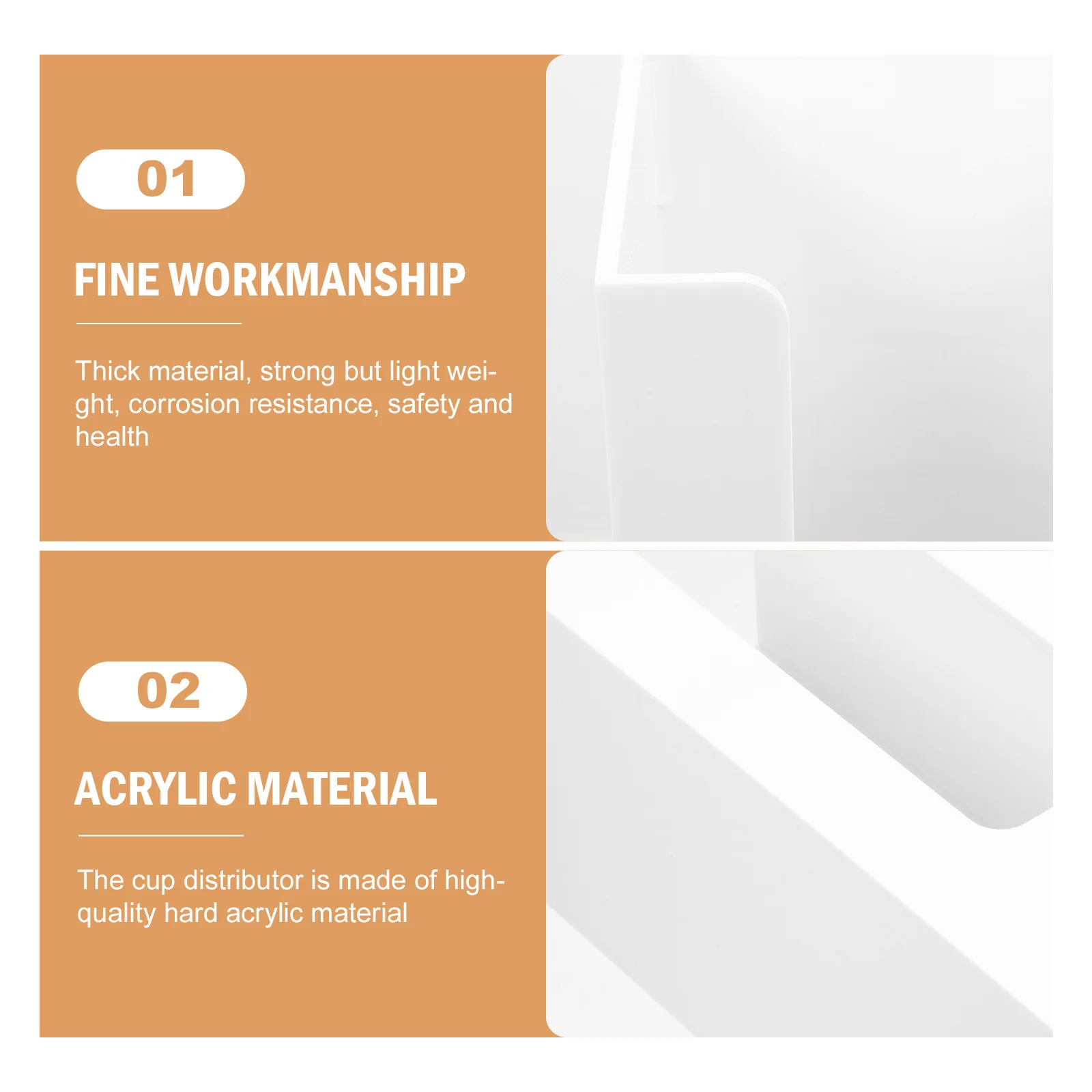 

Water Storage Tube Acrylic Desktop Paper Cup Organizer Minimalist Design For Office Home Use Cup Dispenser Rack