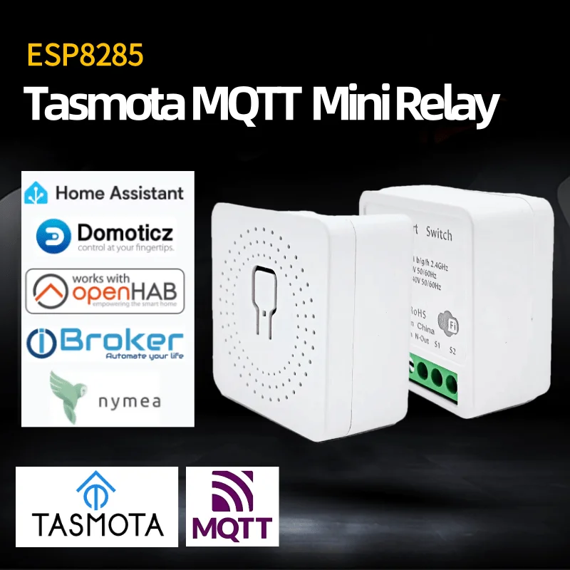 

Tasmota MQTT Mini Relay ESP8285 16A Works With Home Assistant openHAB
