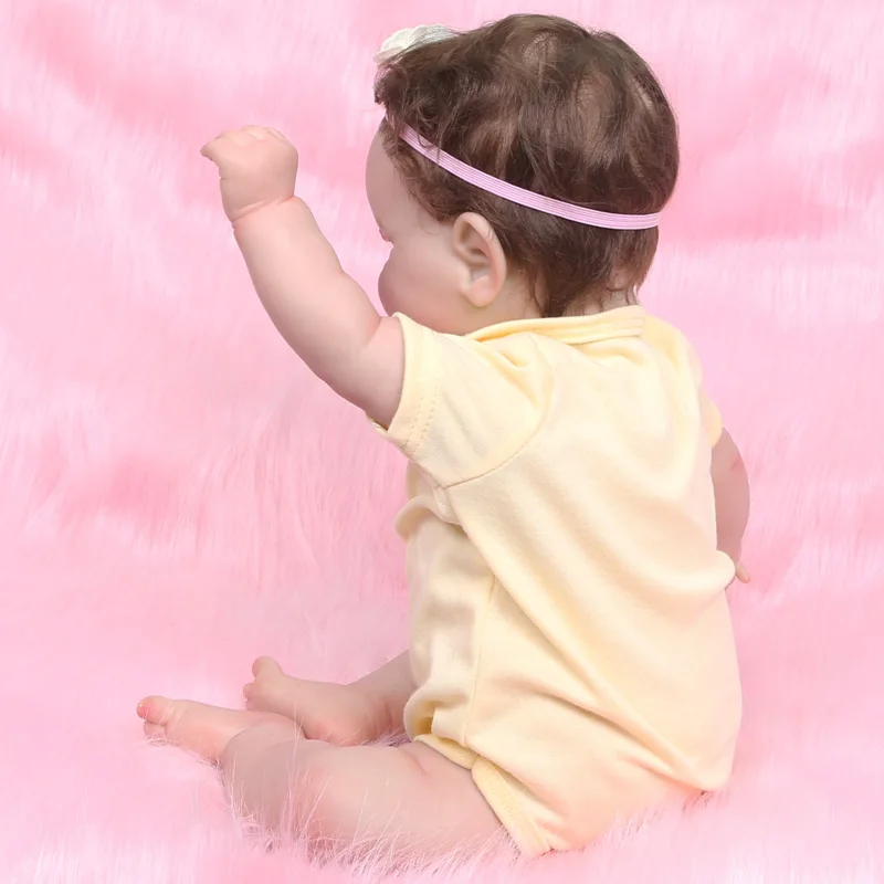 20Inch Already Finished Reborn Baby Doll Maddie Smile Girl Handmade 3D Skin Visible Veins Art Collection Doll Toy Figure Gift