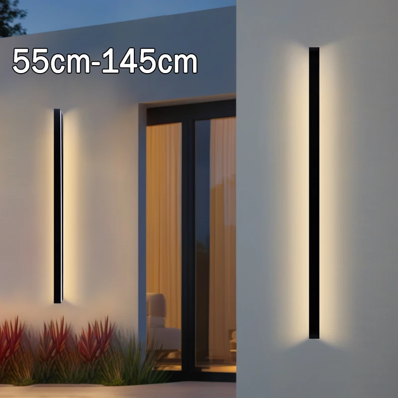 

Уличный настенный светильник, водонепроницаемый, линейный, минималистичный, для веранды, IP65, 85-265В, для вилл и садов