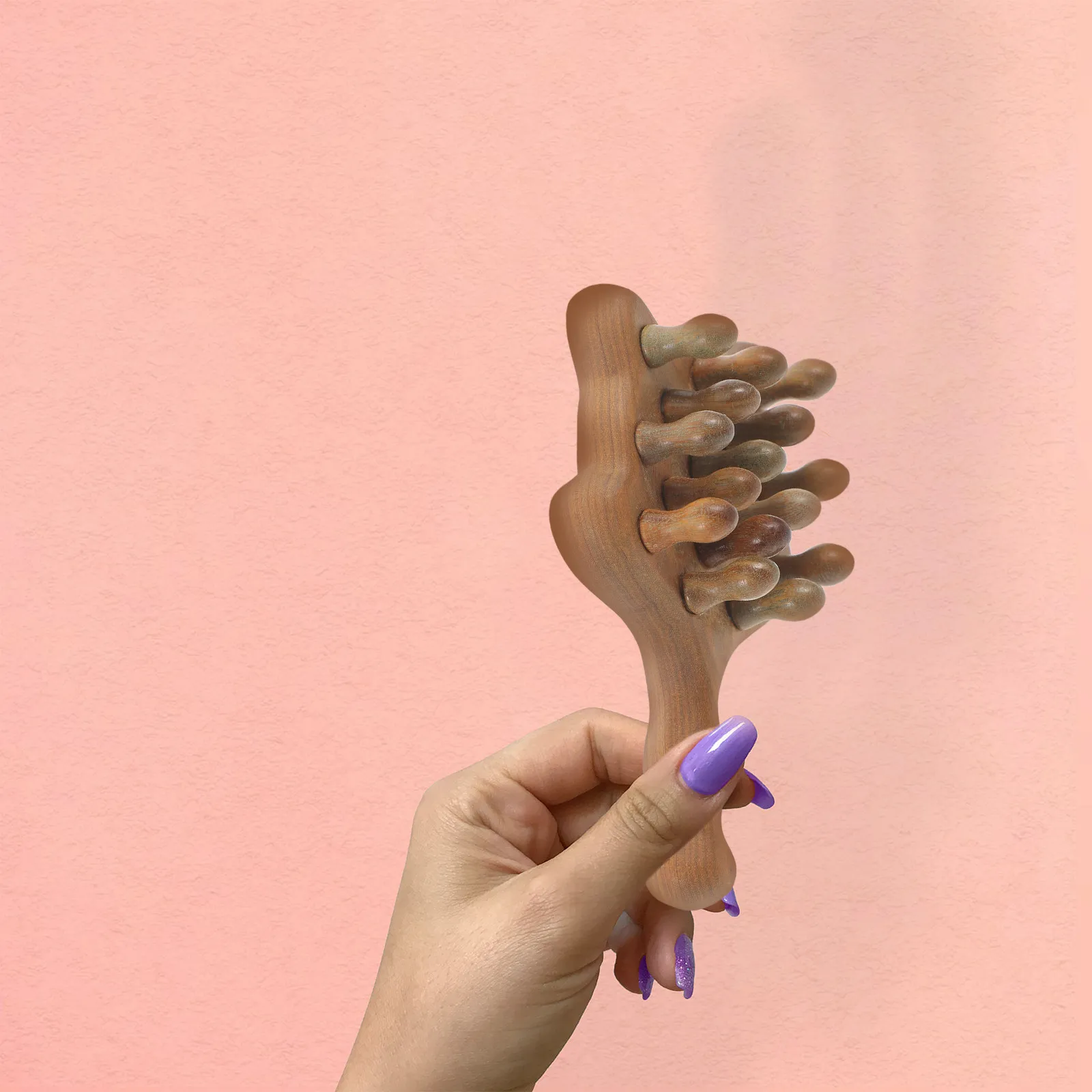 

Деревянная массажная расческа, креативный дизайн, портативный массажер для кожи головы, легкий, для путешествий, для расслабления тела и точечного массажа, практичный.