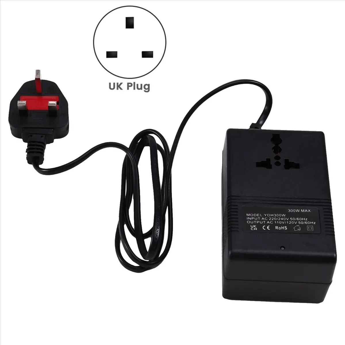 A79G 300W Voltage Converter Transformer 220V to 110V Step-Down Transformer 110V to 220V Travel Adapter UK Plug Inverter view 5