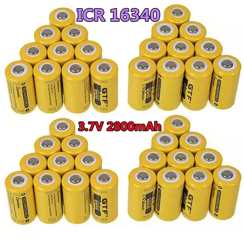 rechargeable battery CR123A RCR 123 ICR 16340.2800 MAH, 3.7 V, lithium ion, for Arlo L70 security camera....