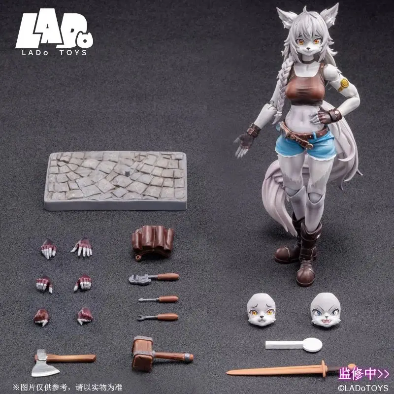 LADOTOYS ERA-001 1/12 Schaal Liya Leuke Wolf Zus Reparateur Actiefiguren Soldaat Beweegbare Gewrichten Anime Model Collectie Speelgoed Gift