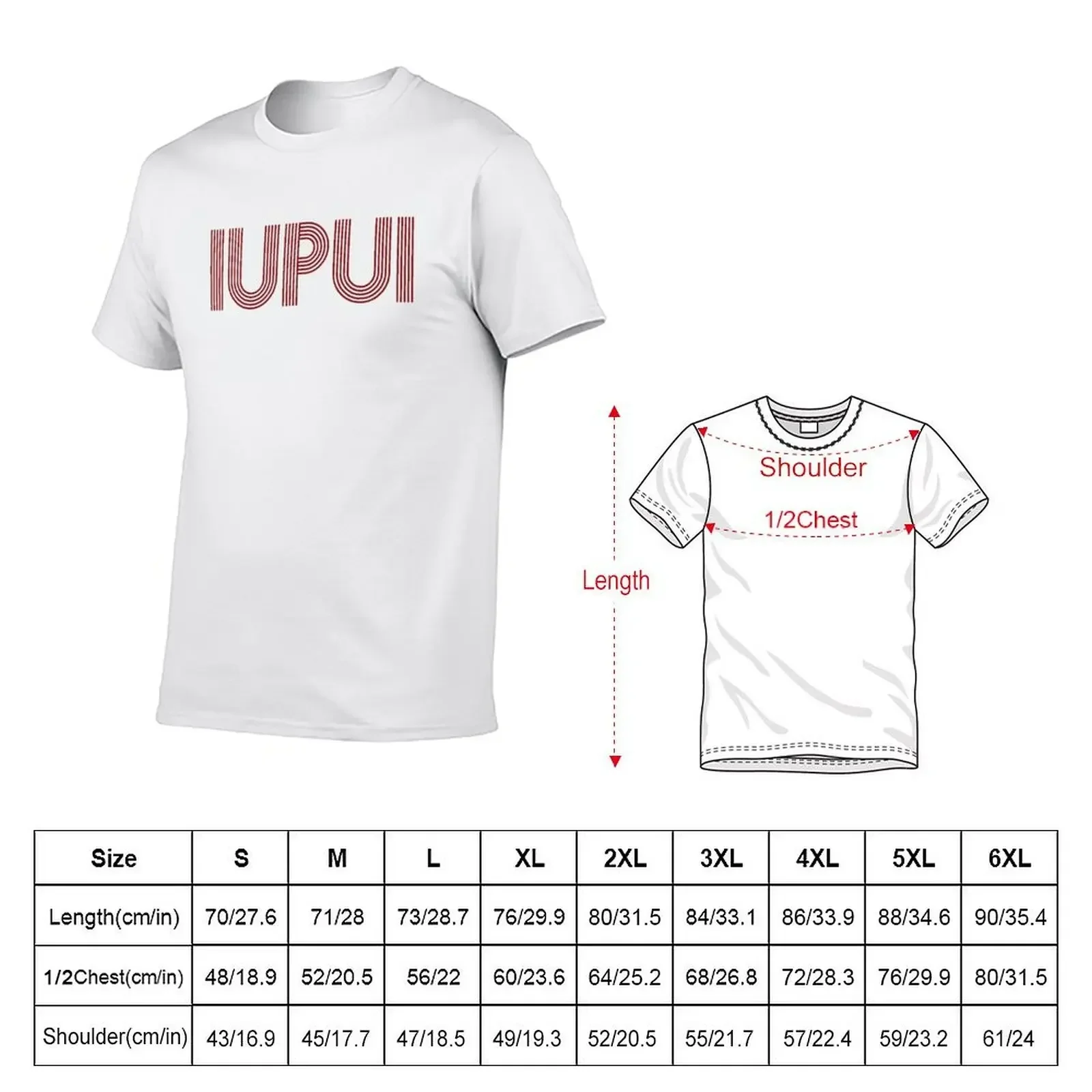 iupui 6 T-Shirt graphic shirts korean fashion graphic t shirt vintage Men's t shirts