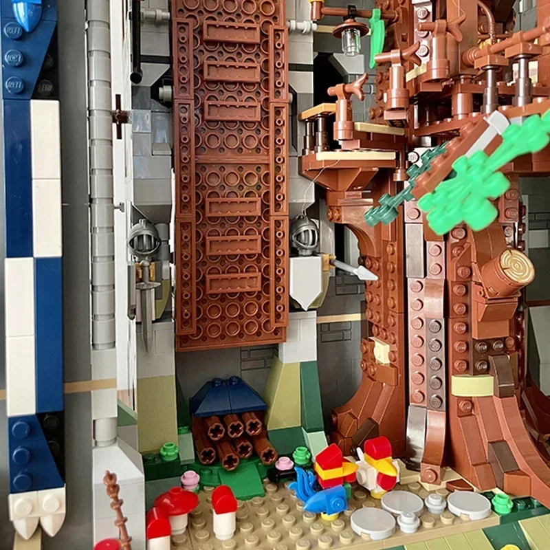 Mittelalterliche Festung Modell Moc Bausteine Baum des Lebens Schloss Technologie Modulare Blöcke Geschenke Weihnachten Spielzeug DIY Sets Montage