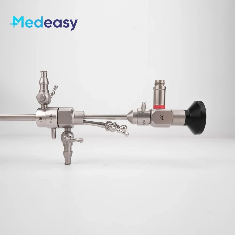Gynecological Rigid Hysteroscopy Complete Set, with Working Element, Sheath & Hysteroscopic Biopsy Forceps