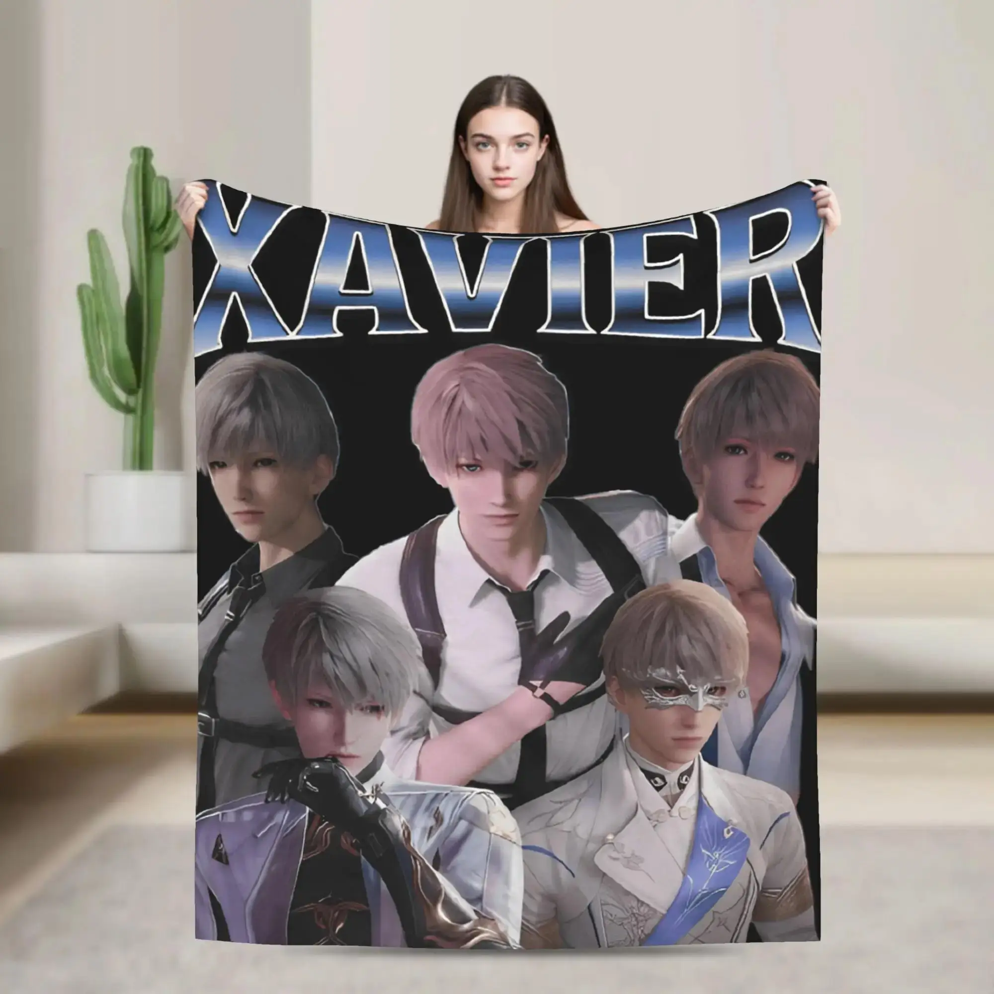 

Плюшевый плед с графическим рисунком Xavier Love and Deepspace для гостиной, путешествий, офиса, фланелевое покрывало