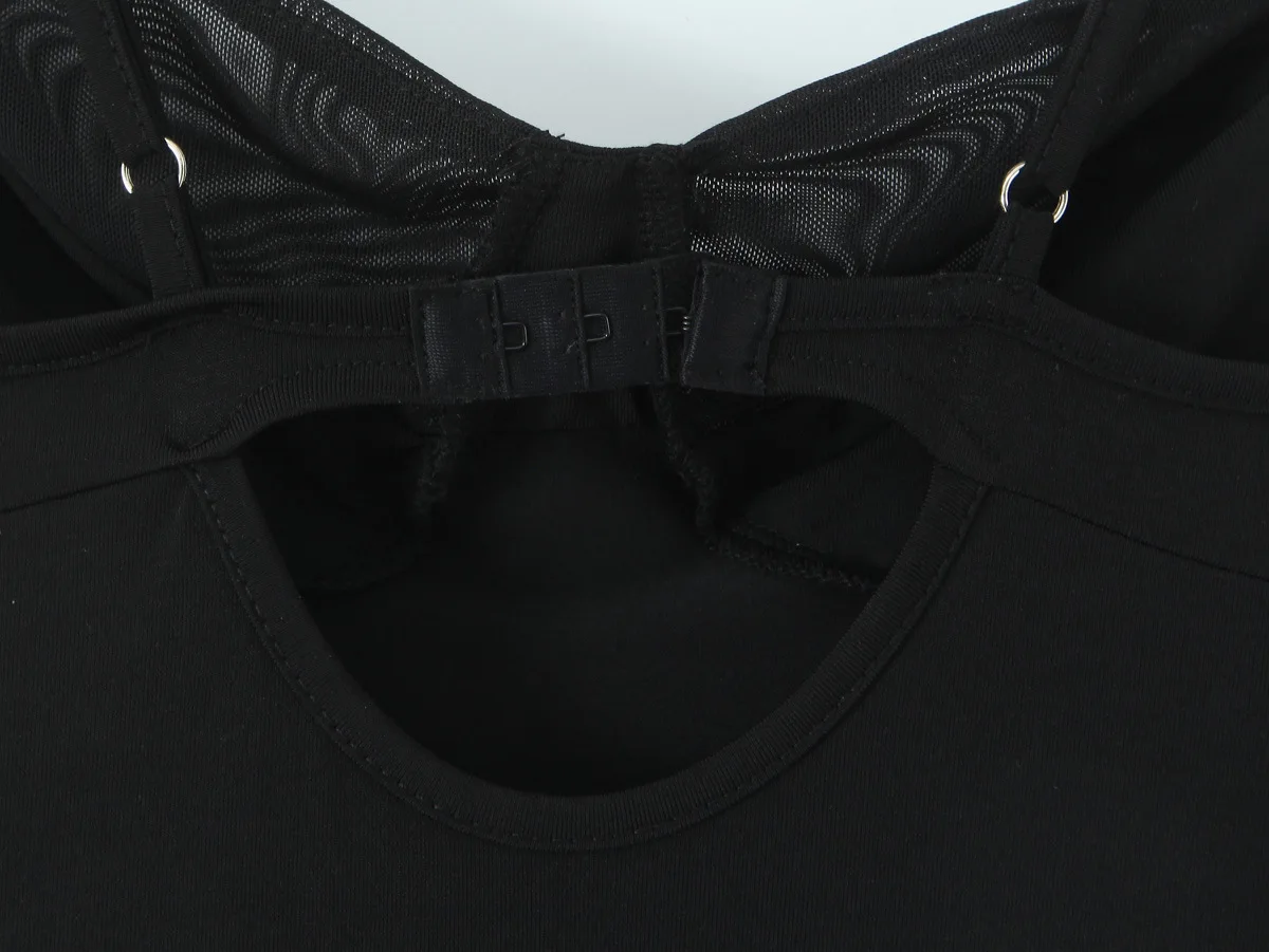 فستان نسائي متوسط الطول مكشكش شبكي من الخلف