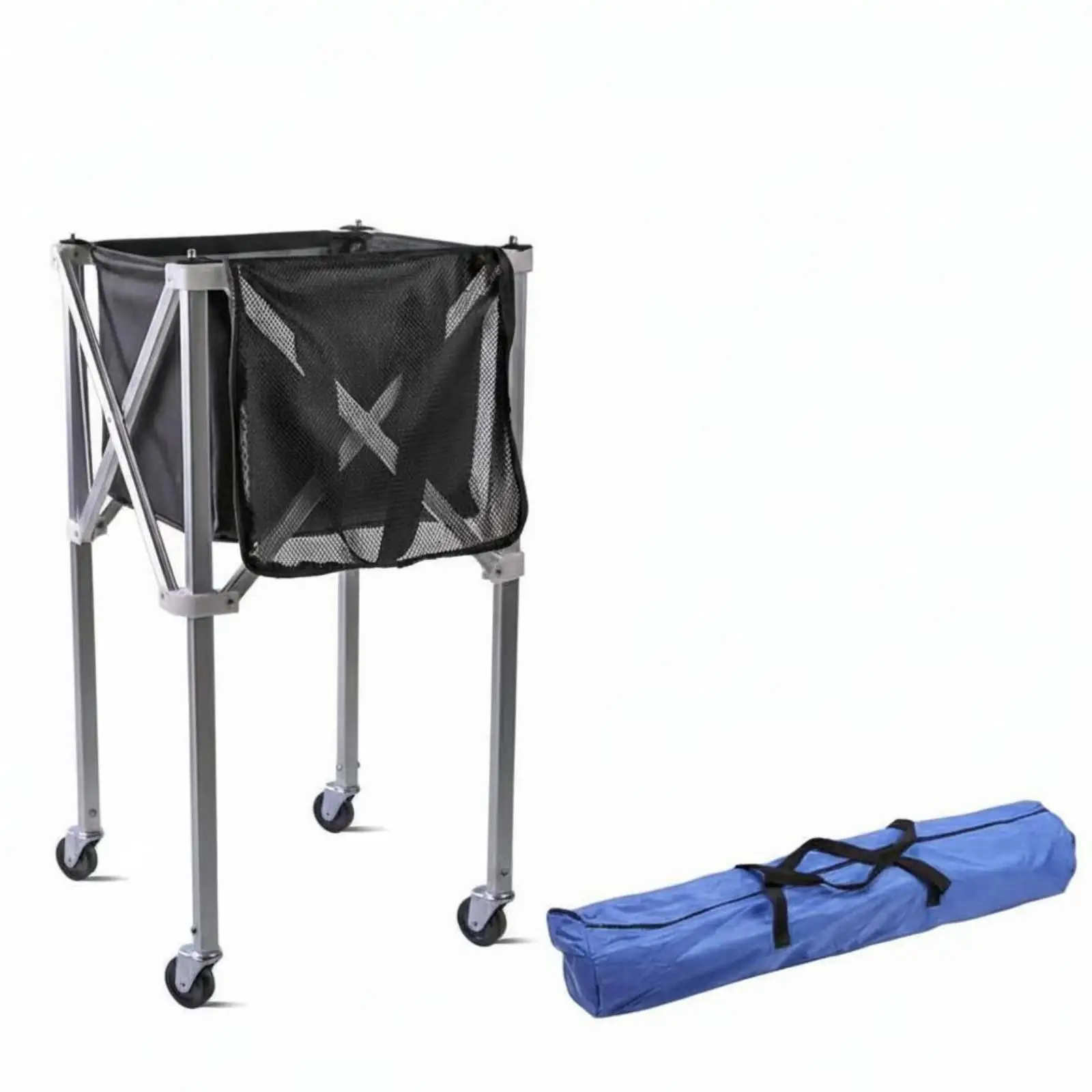 tennis-ball-cart-portable-rolling-basket-easy-carry-training-ball-collector-organizer-for-sports-facility