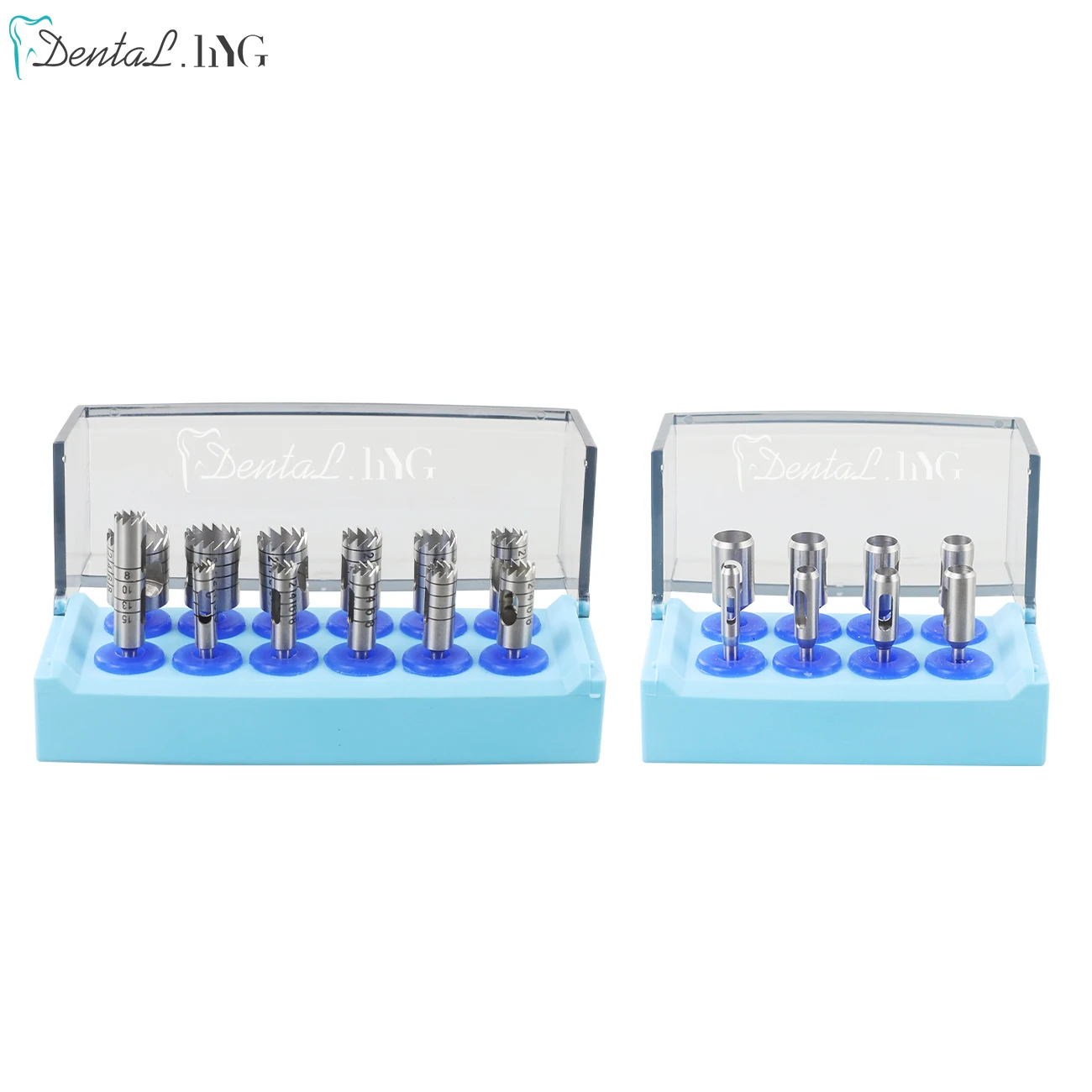 

8Pcs Dental Implant Trephine Bur Drill Tissue/12pcs Dental Implant Bone Trephine Bur for Low-speed handpiece Handle Dia 2.35mm