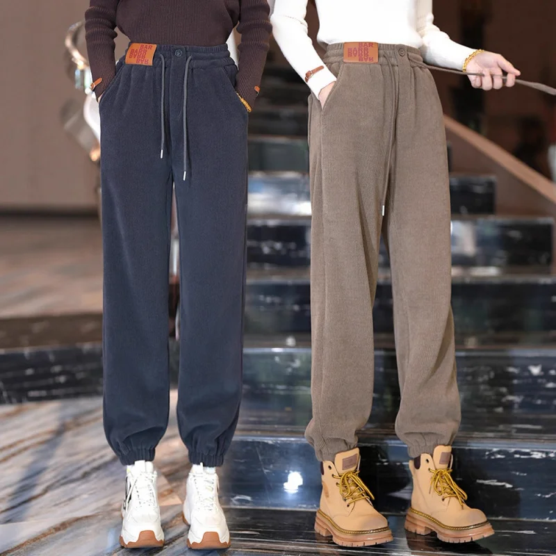 

Slimming Harem Pants for Women, and Winter Slim Fit Casual Pants, Elegant and Comfortable, Warm High-Waisted Pan