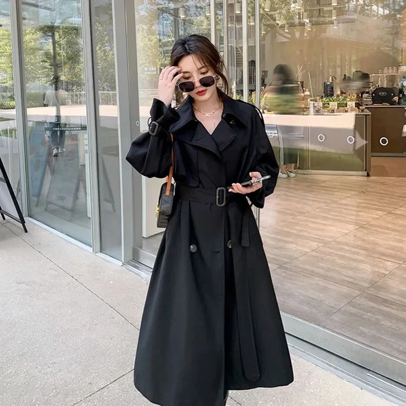 Wrinkle Resistant and Wear-Resistant British Trench Coat for Women 2025 New Spring and Autumn Short Medium and Long Fashion Coat