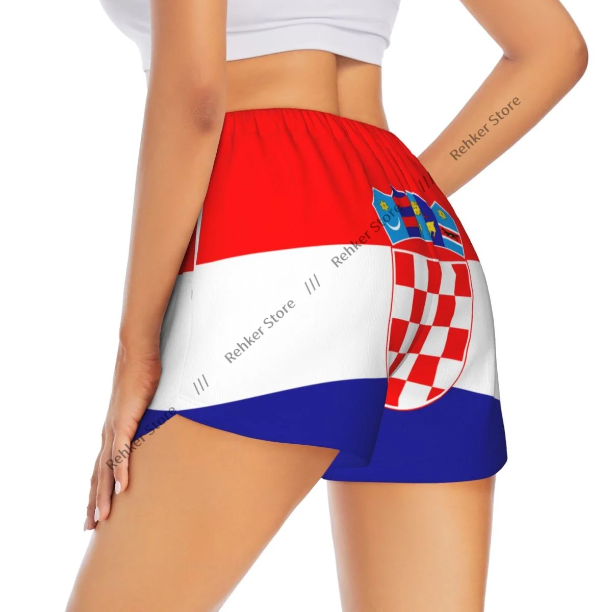 

Women Yoga Shorts Croatia Flag Lightweight Athletic Quick Dry Breathable Outdoor Running Shorts