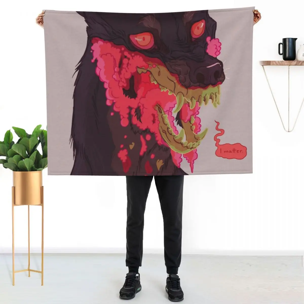 I matter a?? by purkissaART Throw Blanket Baby anime Vintage christmas decoration Fashion Sofas wednesday Blankets