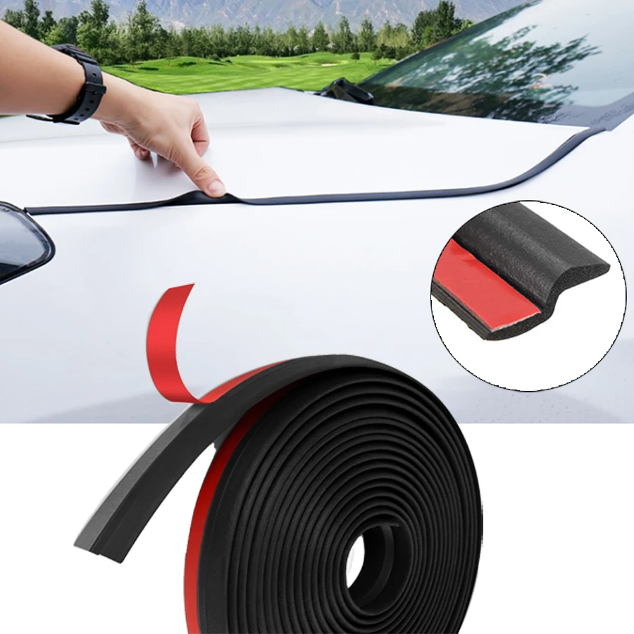 

Car Hood Seal Strip 4M Z Shape Car Door Window Trim Weatherstrip Rubber Seal Protector Guard Strip For Car Window Door Cover
