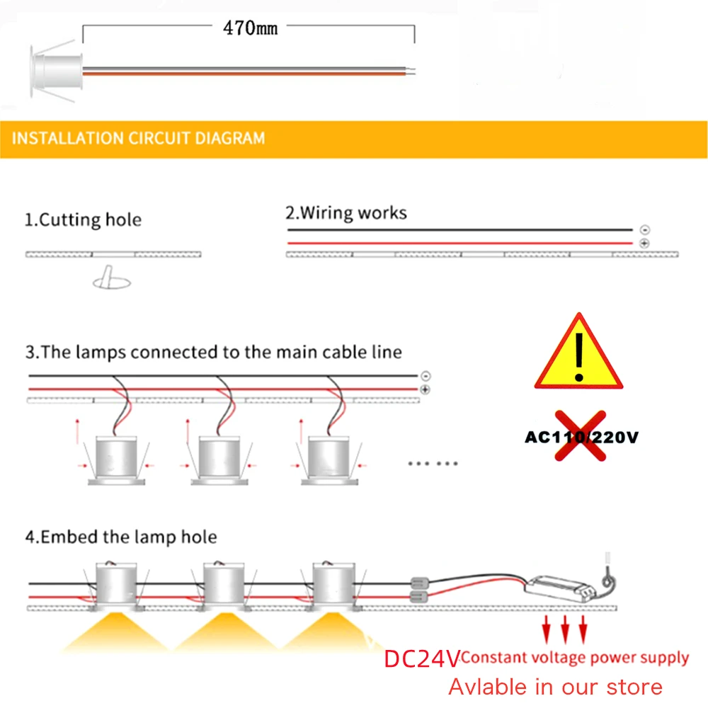 24V Led Mini reflektor 1W 15mm Downlight 24V ściemnialne małe lampy punktowe LED IP65 Hotel światła do szafki dom oświetlenie punktowe sufitowe