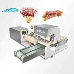 TCA Automatic Chicken Kabob Barbecue Fish Ball Skewers Making Machine Automatic Skewers Kebab Maker Machine